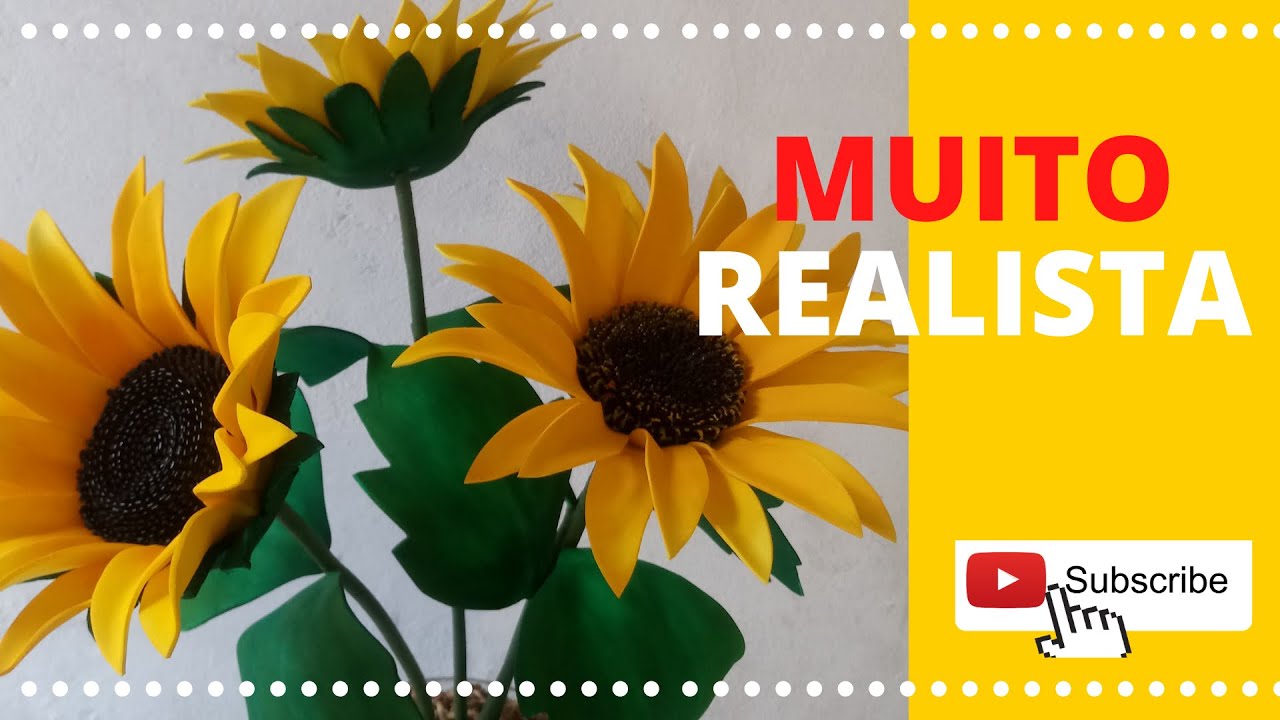 Como fazer girassol de Eva sem frisador.