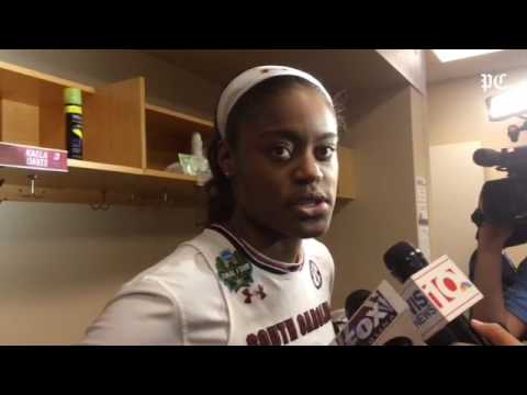 Gamecocks guard Kaela Davis on winning the national championship and celebrating with her parents