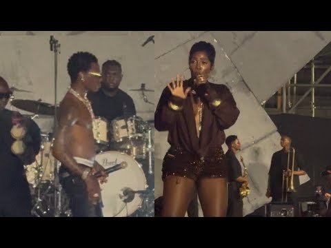 Tiwa Savage Returns to the Stage with Wizkid at the G.O.A.T. Experience.
