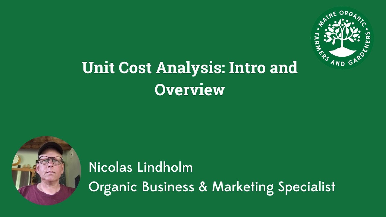 Unit Cost Analysis Intro and Overview