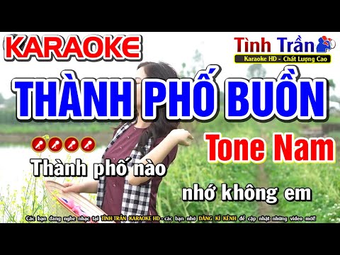 Thành Phố Buồn Karaoke Nhạc Sống Tone Nam | Liên Khúc Karaoke Bolero Hay Nhất - Tình Trần Organ