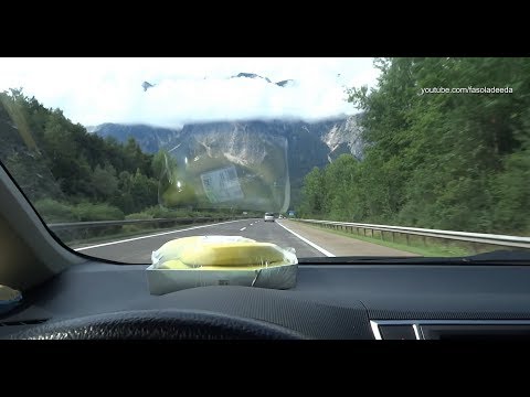 Italy To Germany, 1250km non stop Autobahn, Toyota Verso S, Alps, POV