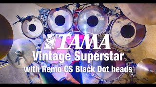 Video thumbnail for Vintage TAMA Superstar with CS Black Dot heads by Sturla Nøstvik