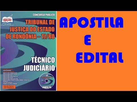 Edital Concurso TJ RO 2015 Apostila Técnico Judiciário