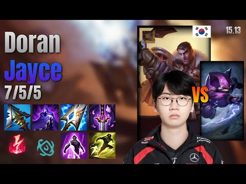 Doran Top Jayce vs Kennen lol KR solo rank Full Game 15.13 | 도란 제이스 vs 케넨