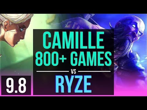 Carry as CAMILLE vs RYZE (MID) | 800+ games, KDA 7/1/5, Godlike | Korea Master | v9.8