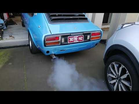 Old muffler - cold start - Datsun 260z 2+2 (280z L28 engine)