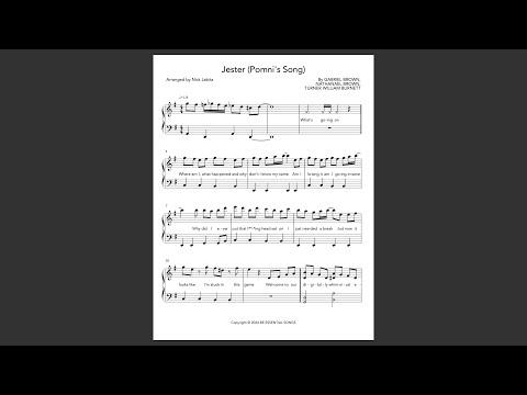 Jester (Pomni's Song) Black Gryph0n feat. Lizzie Freeman Solo Piano