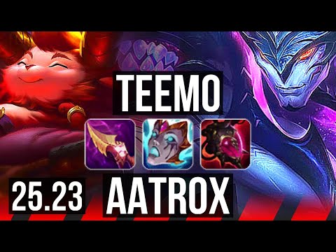 TEEMO vs AATROX (TOP) | 7 solo kills, 900+ games, 9/3/8 | KR Master | 25.23
