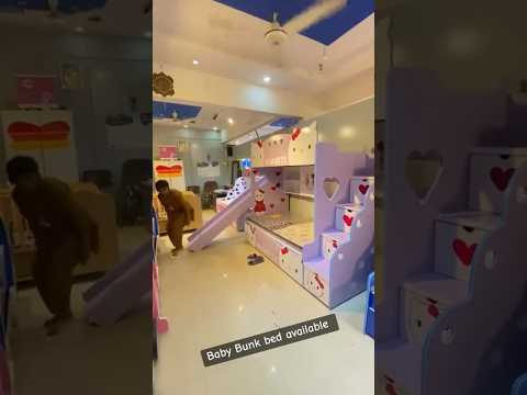 Make playing inside fun with a bunk bed with slide #bedroomfurniture #kidsbed #sickday#ordernow