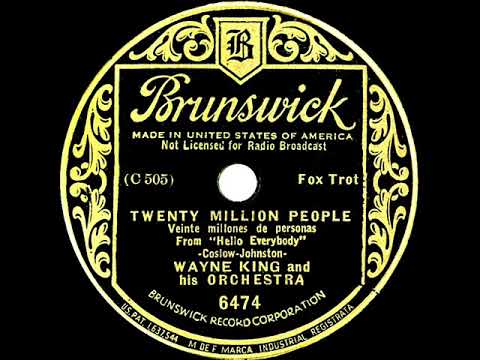1933 Wayne King - Twenty Million People (intro. Josephine) (instrumental)