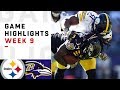 Steelers vs. Ravens Week 9 Highlights | NFL 2018