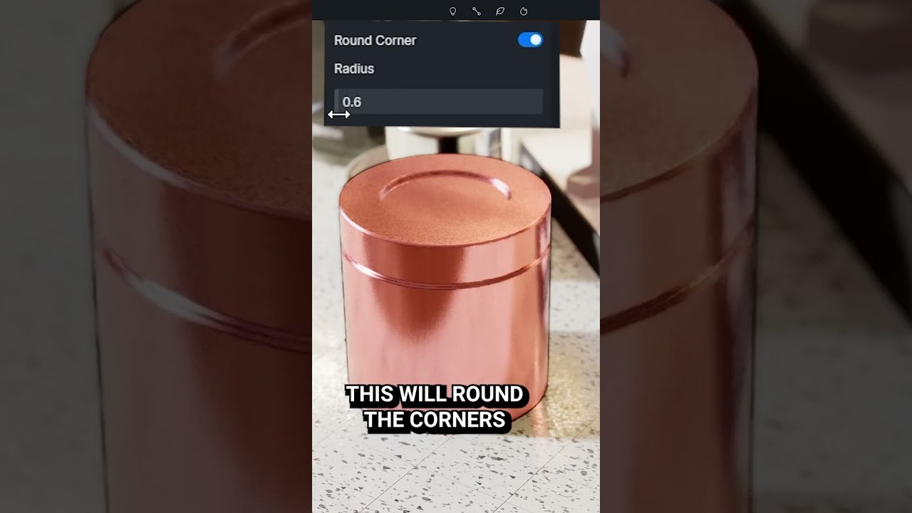 How to Make a Realistic 3d Render in D5 Render - Round Corners Effect #Shorts