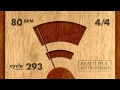 80 BPM 4/4 Wood Metronome HD