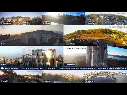 Live views from Ukraine 10/11/2022 B - Kramatorsk, Kharkiv, Kyiv, Zaporizhzhia and other cities