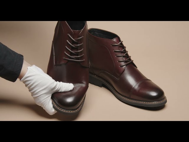CALTO Y41081 3.2 Inch Height Increase Elevator Dark Brown Lace Up Boot 9.9/10 CALTO Y41081 3.2 main image 4