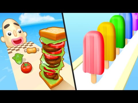 SANDWICH RUNNER vs POPSICLE STACK - Gameplay Walkthrough Advanced Levels UPDATED 2023
