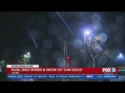 Rain, High Winds And Snow Hit San Diego