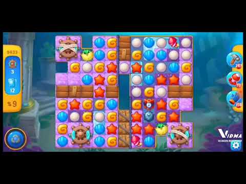 Fishdom. 9433 level no boosters and diamonds. 18 moves