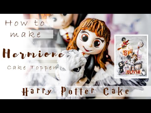 How to make Hermione Fondant Cake Topper | Harry Potter themed cake | Harry Potter Cake Decorating