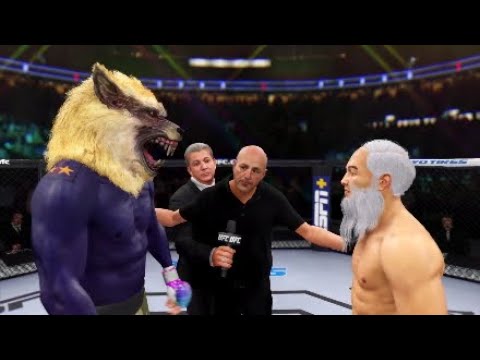 Russian Wolf Policeman vs. Old Bruce Lee - EA Sports UFC 4