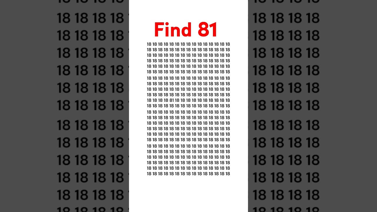 find 81#brain #mathstricks #brainteasers #braintest #easytrick #math