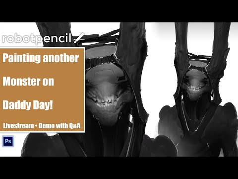 Painting another Monster on Daddy Day!