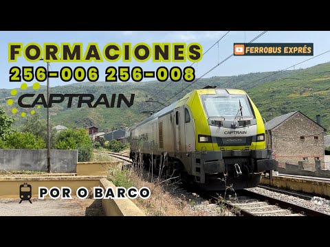 CAPTRAIN S-256-006 y 256-008 (Stadler Euro 6000) realizando FORMACIONES por O Barco