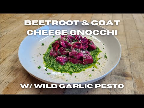 SPRING COOKING! - Beetroot & Goat Cheese Gnocchi w/ Wild Garlic Pesto