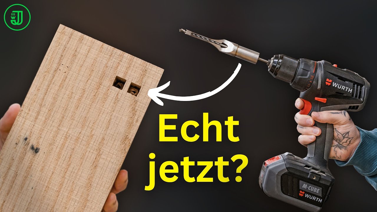 The easiest way to drill SQUARE HOLES 👉 with the CORDLESS SCREWDRIVER! | Jonas Winkler