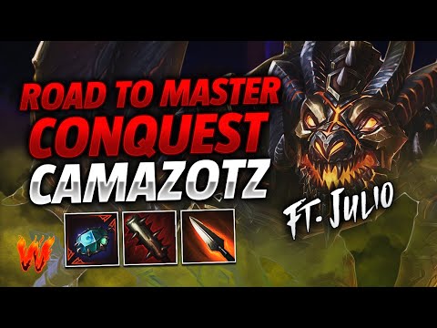 CAMAZOTZ, LA JUNGLA ESTA FORTOTA ft. Julio - Warchi - Smite Road to Master Conquest