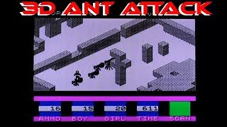 3D Ant Attack on the 48k Sinclair ZX Spectrum - gameplay & commentary