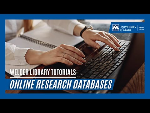 Welder Library Databases Tutorial