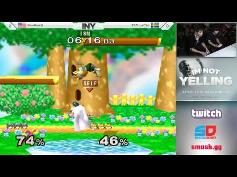 INY Day 2 - Singles: Top 8 - Loser Semis: PewPewU (Marth) vs TSM|Leffen (Fox)
