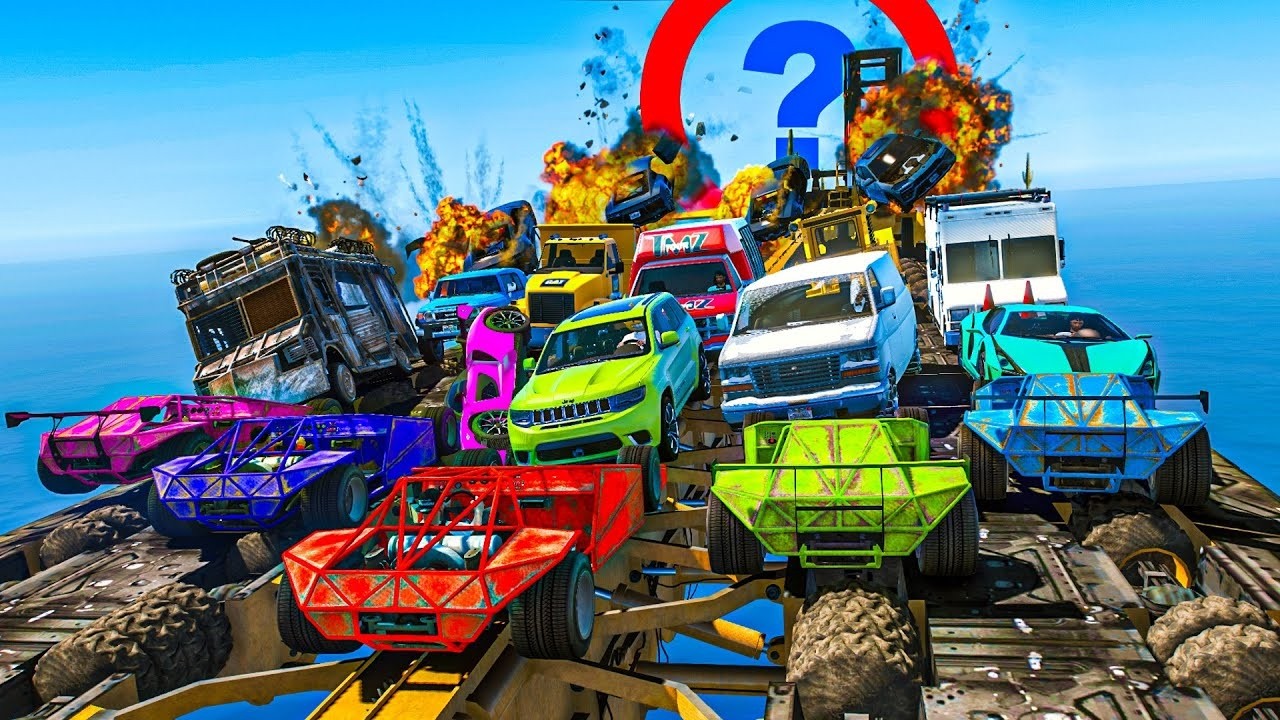 CARA A CARA CON 900 COCHES ALEATORIOS Y EL ÚLTIMO EXPLOTA!! - GTA 5 ONLINE