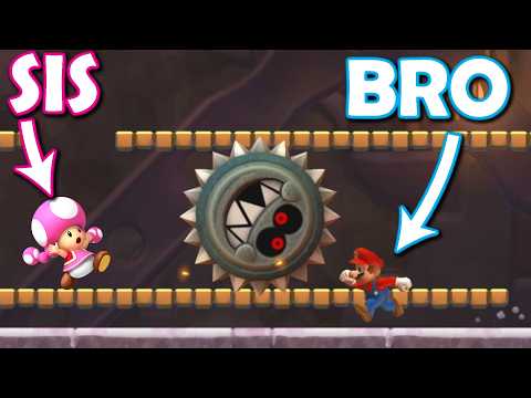 The HARDEST World (we think) New Super Mario Bros U Deluxe Co-op First Playthrough