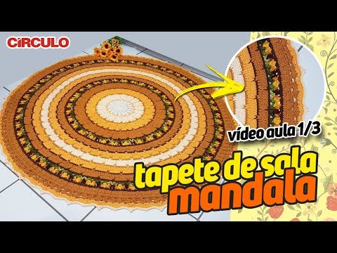 Tapete de Sala Mandala em Crochê 1/3