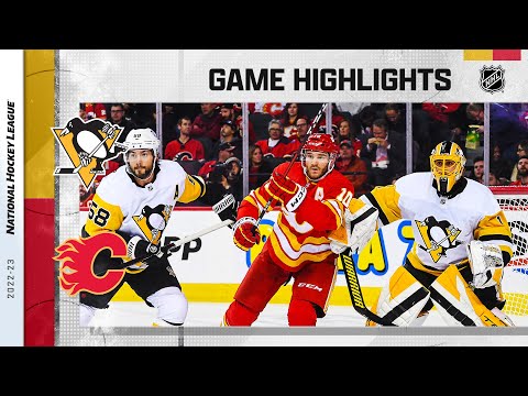 Penguins @ Flames 10/25 | NHL Highlights 2022