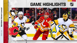 Penguins @ Flames 10/25 | NHL Highlights 2022