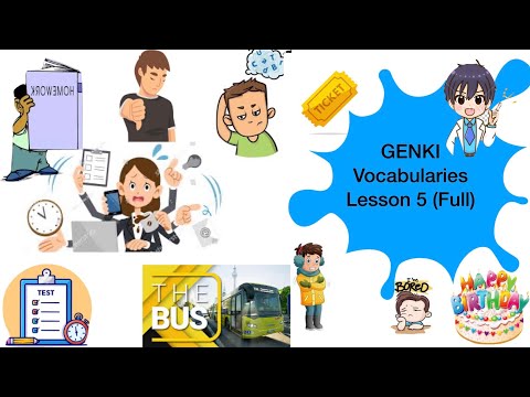 Common vocabularies Genki 1 lesson 5 (Full)