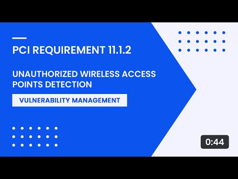 PCI Requirement 11.1.2 – Unauthorized Wireless Access Points Detection