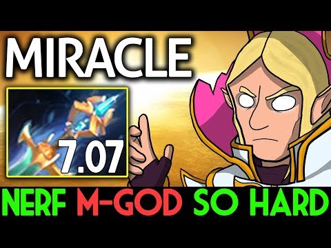 NERF M-GOD SO HARD !! IMBA NEW ITEM KAYA Invoker by Miracle- Dota 2 7.07