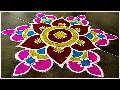 New Year 2026 Rangoli Special Design | Colorful Margazhi Kolam | Simple & Easy Dhanurmasam Muggulu