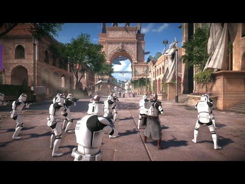 DEFENSE OF NABOO: Clone Troopers vs CIS Battle Droids - Star Wars: Battlefront 2 (PS5, 4K, HDR)