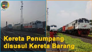 preview picture of video 'Kereta Api Cilamaya Ekspres disusul KA Barang'