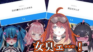 ガチレズ1百合セ経験者1ジャスミン臭1のコラボに放り込まれるク●ニ女数打あたる