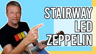 Stairway to Heaven Guitar Lesson - Led Zeppelin | Tabs on screen