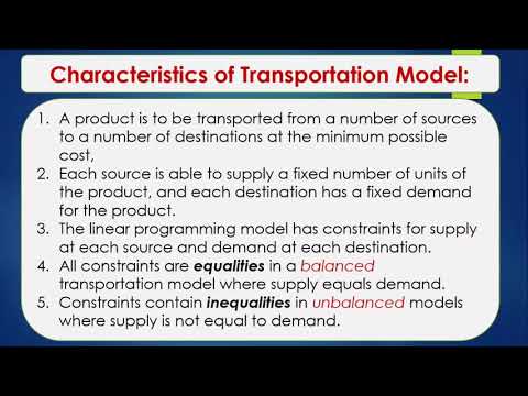 TRANSPORTATION PROBLEM INTRODUCTION [Operations...