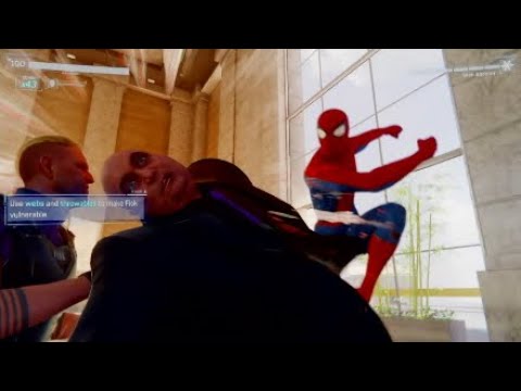 Marvel Spider-Man (PS4) Kingpin/Wilson Fisk Boss Fight (No Damage + Spectacular Difficulty)