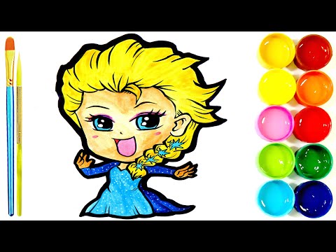 How to Draw and Color a Cute Elsa | Queen Elsa |...
